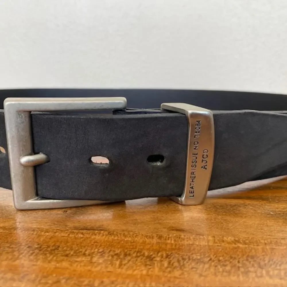 Arizona Black Leather Belt - Size 38